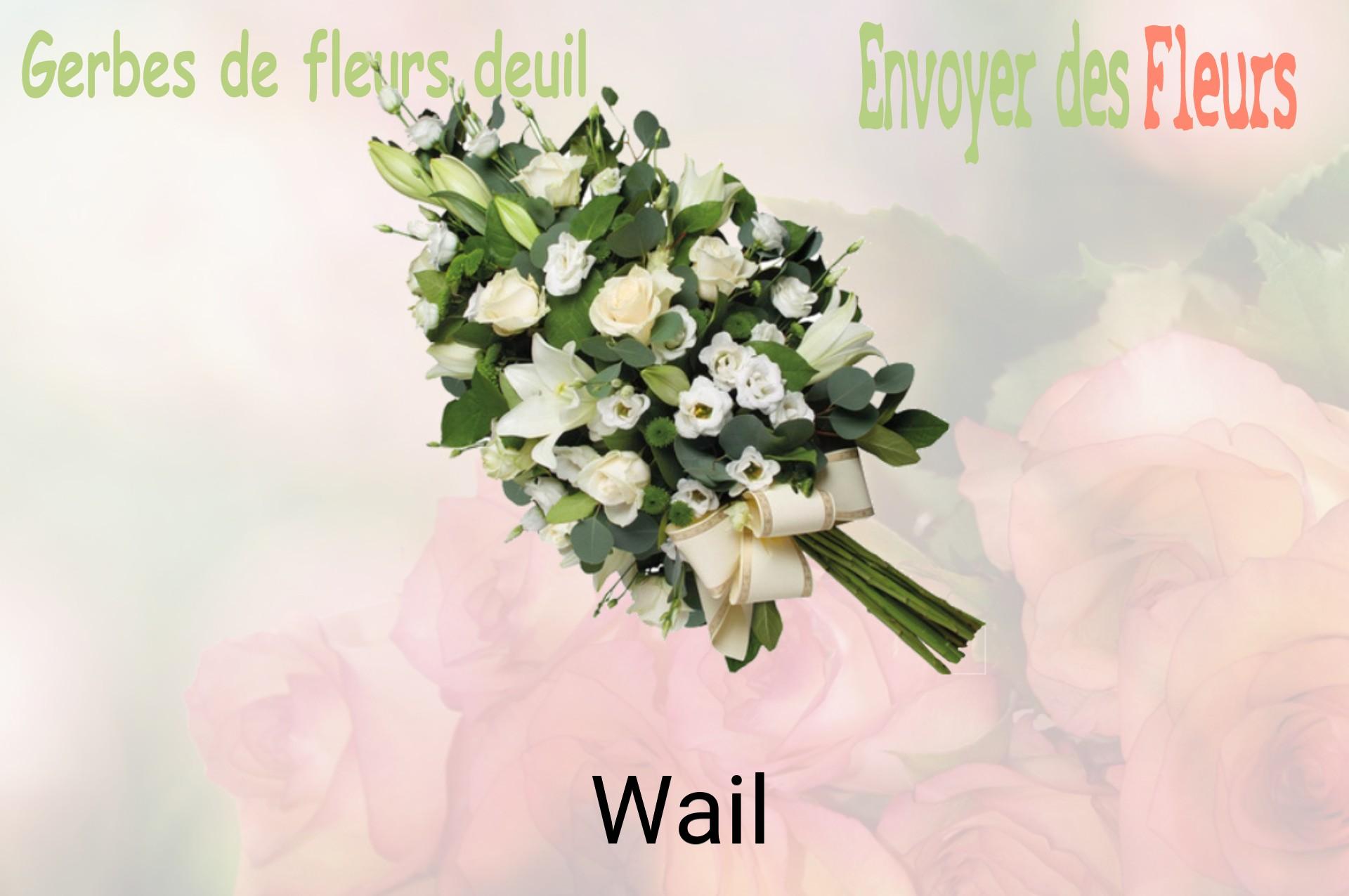 Gerbe de fleurs de deuil livrée à Wail
